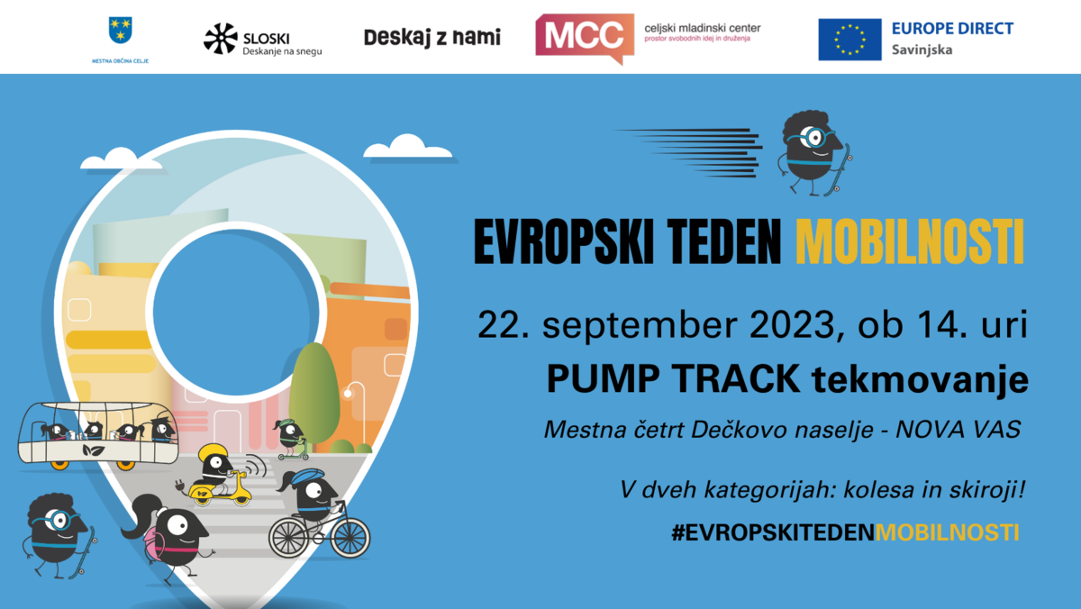 DOGODEK PRESTAVLJEN: Evropski teden mobilnosti 2023: Pump Track tekmovanje
