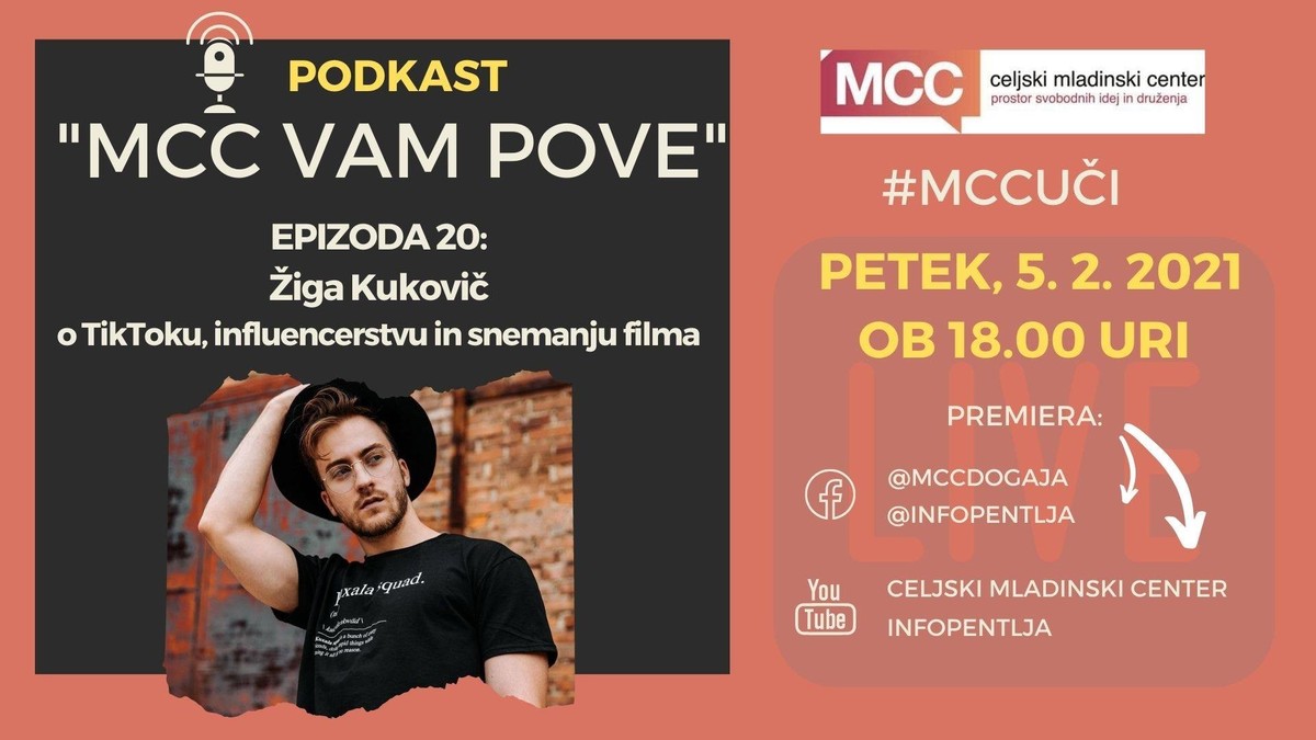 MCC vam pove: Podkast z Žigom Kukovičem o TikToku