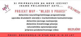 Povabilo k projektu MVP - mladi v praksi