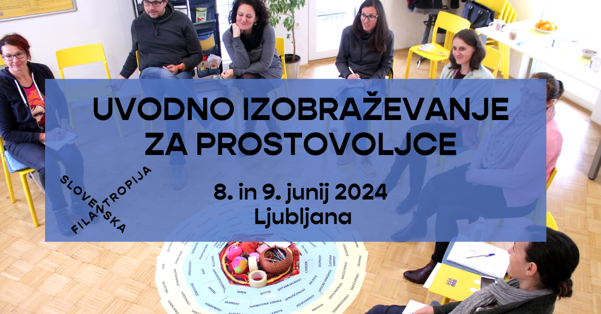 Uvodno izobraževanje za prostovoljce in prostovoljke v Ljubljani