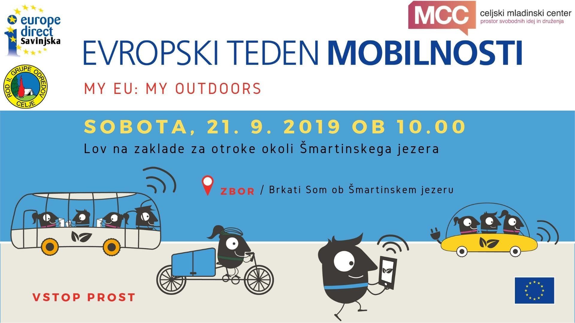 Evropski teden mobilnosti: Lov na zaklade za otroke okoli Šmartinskega jezera