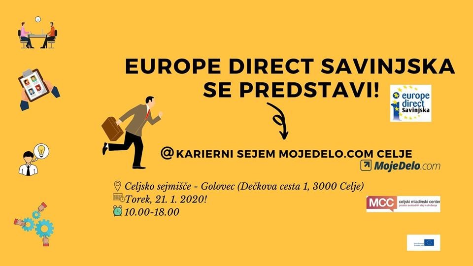 Europe Direct Savinjska se predstavi @Karierni sejem MojeDelo