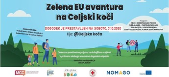 Zelena EU avantura na Celjski koči - PRESTAVLJENO!