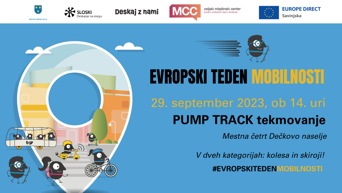 Evropski teden mobilnosti 2023: Pump Track tekmovanje - PRESTAVLJENO NA 29. 9. 2023