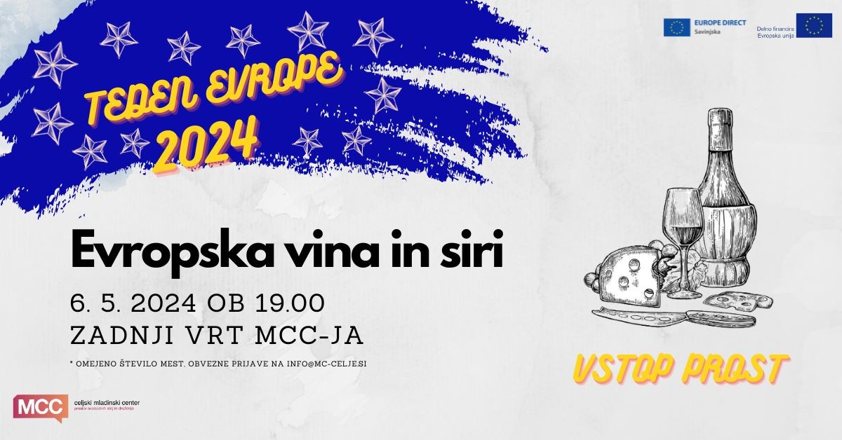 Teden Evrope 2024: Evropska vina in siri