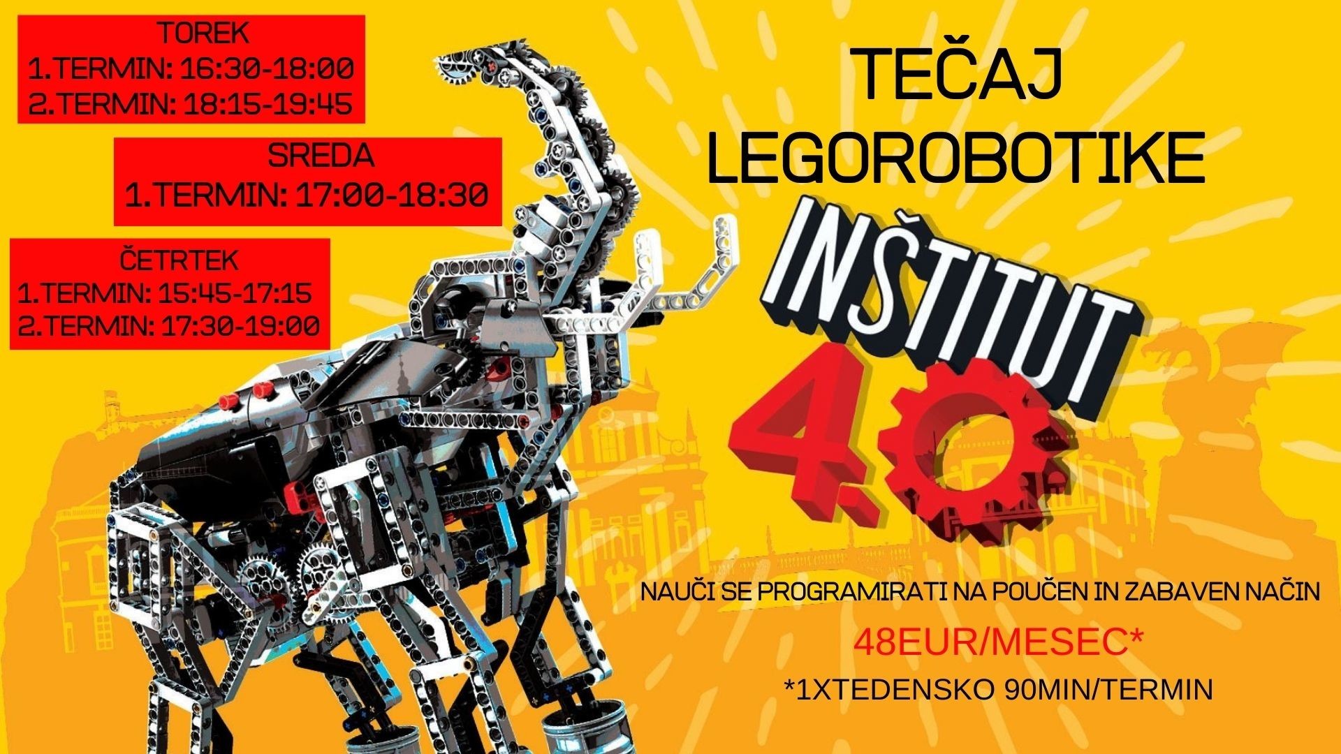 Tečaj LEGO ROBOTIKE - SREDA - ODPOVEDANO