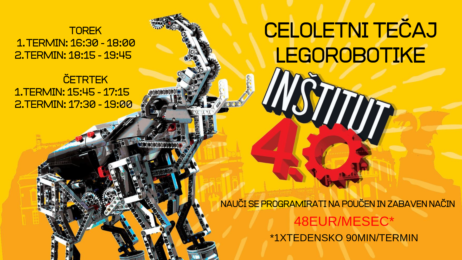 Tečaj LEGO robotike - TOREK - ODPOVEDANO