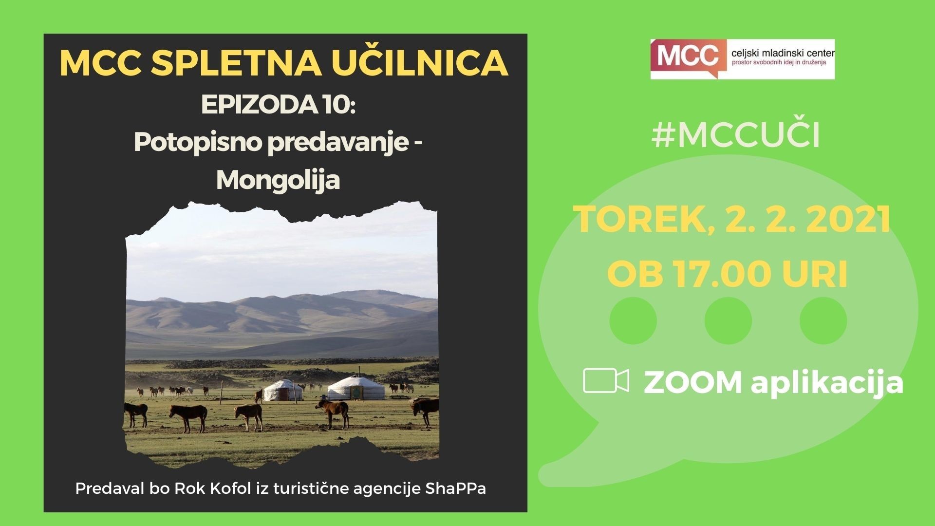MCC spletna učilnica: Potopisno predavanje - Mongolija
