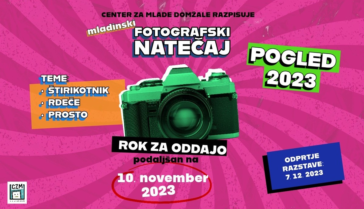 Fotografski natečaj Pogled 2023 – Rok prijave podlajšan